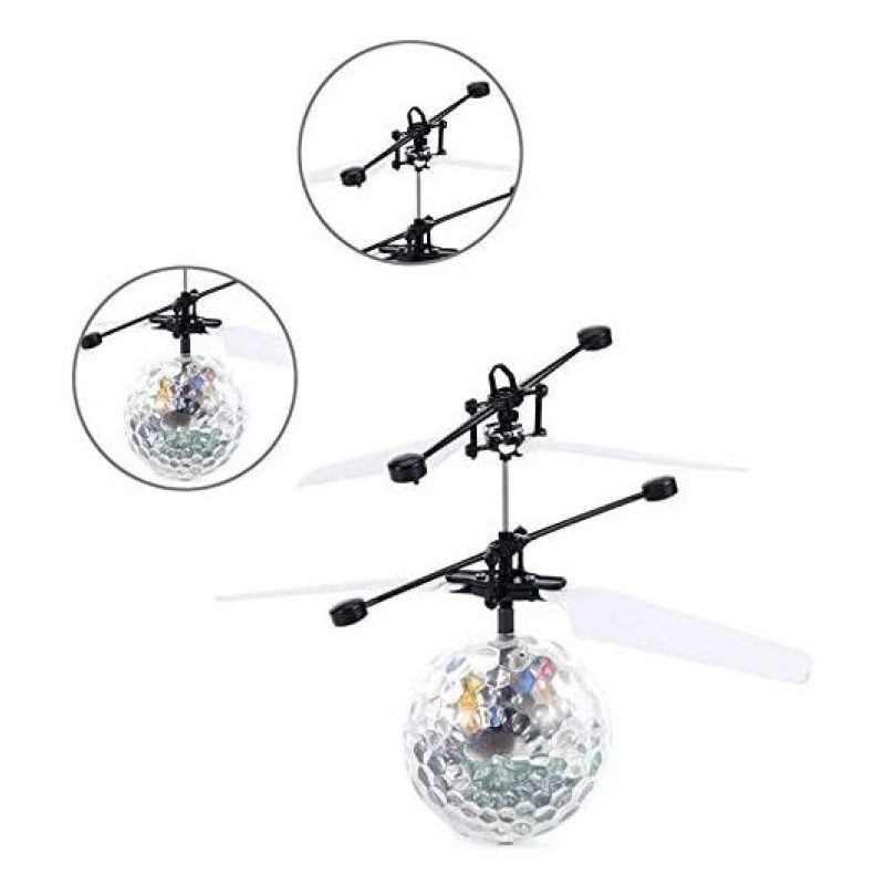 DOBO MINI ELICOTTERO SFERA VOLANTE PALLA LUMINOSA GIOCATTOLO BAMBIN...