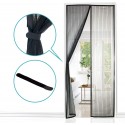 TENDA ZANZARIERA MAGNETICA CON CALAMITA 140 X 240 CM NERA PER PORTA BALCONE