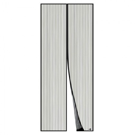 TENDA ZANZARIERA MAGNETICA CON CALAMITA 140 X 240 CM NERA PER PORTA BALCONE