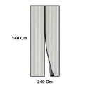 TENDA ZANZARIERA MAGNETICA CON CALAMITA 140 X 240 CM NERA PER PORTA BALCONE