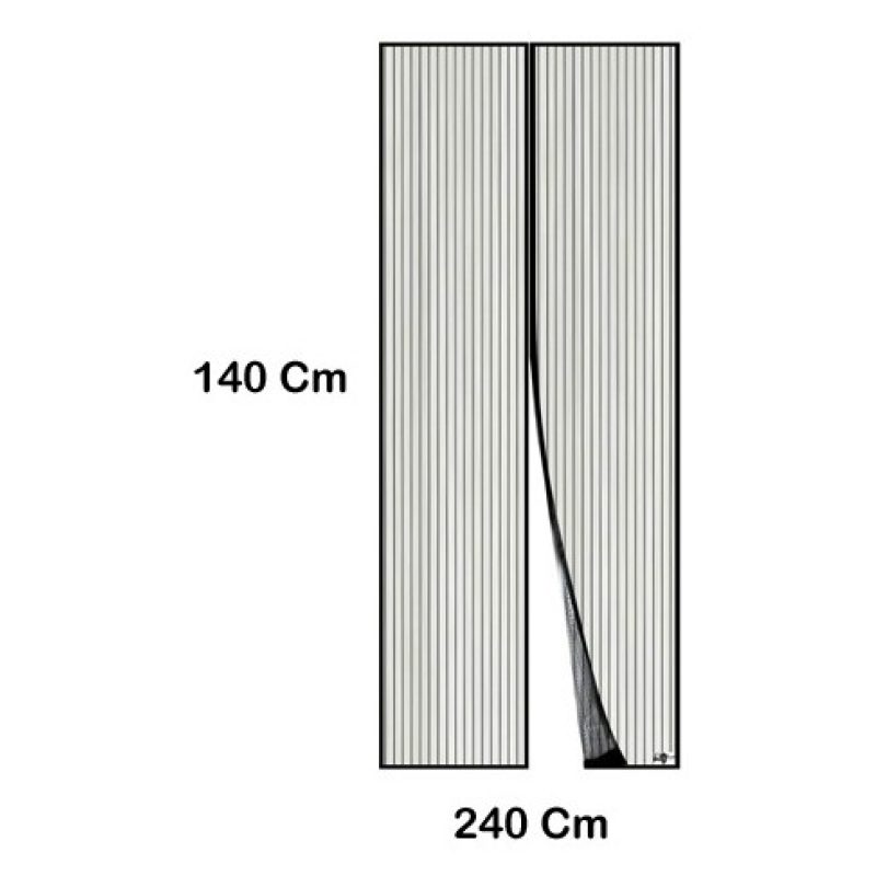 DOBO TENDA ZANZARIERA MAGNETICA CON CALAMITA 140 X 240 CM NERA PER ...