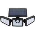 FARETTO CON PANNELLO SOLARE 74 LED 30 WATT SENSORE DI MOVIMENTO FARO DA ESTERNO