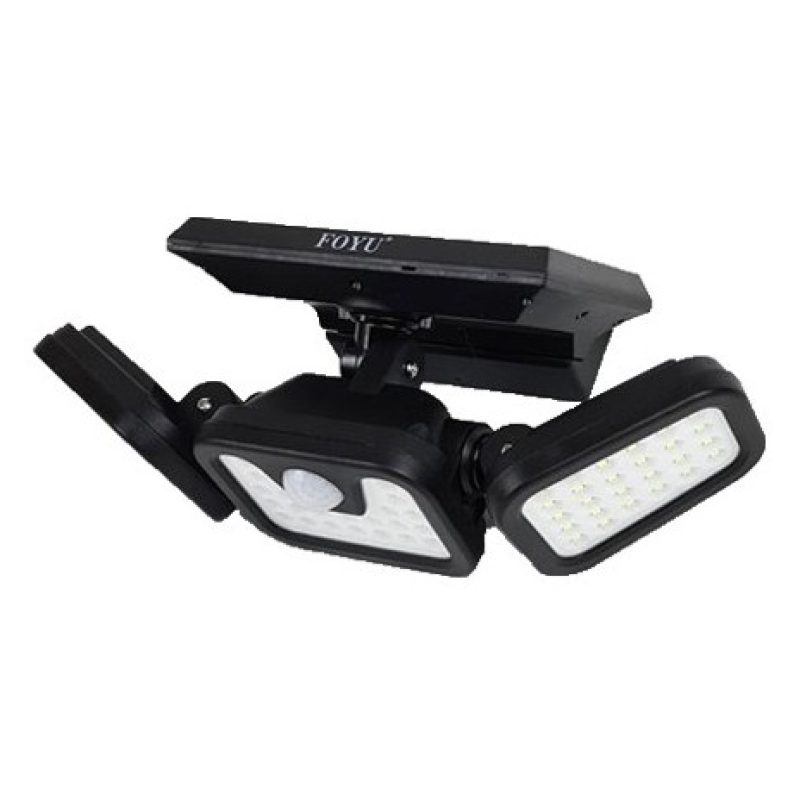 DOBO FARETTO CON PANNELLO SOLARE 74 LED 30 WATT SENSORE DI MOVIMENT...