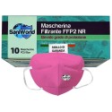 20x MASCHERINE FFP2 ITALIANE CERTIFICATE CE COLORE ROSA PORTA MASCHERINA OMAGGIO