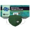 SaniWorld 20x MASCHERINE FFP2 ITALIANE CERTIFICATE CE COLORE VERDE ...