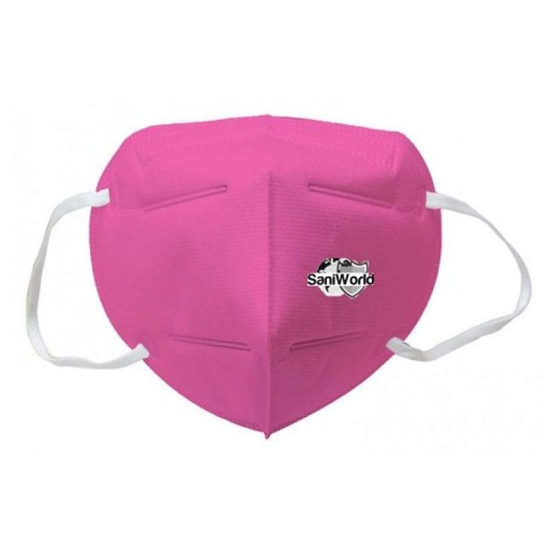 SaniWorld 40x MASCHERINE FFP2 ITALIANE CERTIFICATE CE COLORE ROSA P...