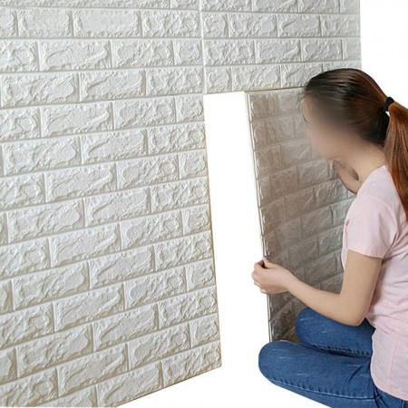 2x pannelli da parete 3D effetto pietra carta da parati 70x77 cm schiuma PE casa