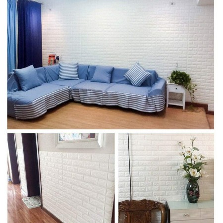 2x pannelli da parete 3D effetto pietra carta da parati 70x77 cm schiuma PE casa