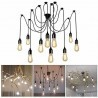 DRIWEI Lampadario porta lampade a sospensione 12 pendenti nero E27 ...
