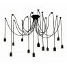 DRIWEI Lampadario porta lampade a sospensione 12 pendenti nero E27 ...