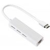 DOBO USB 3.1 tipo C a RJ45 3-Port Hub USB 3.1 LAN Adattatore di ret...