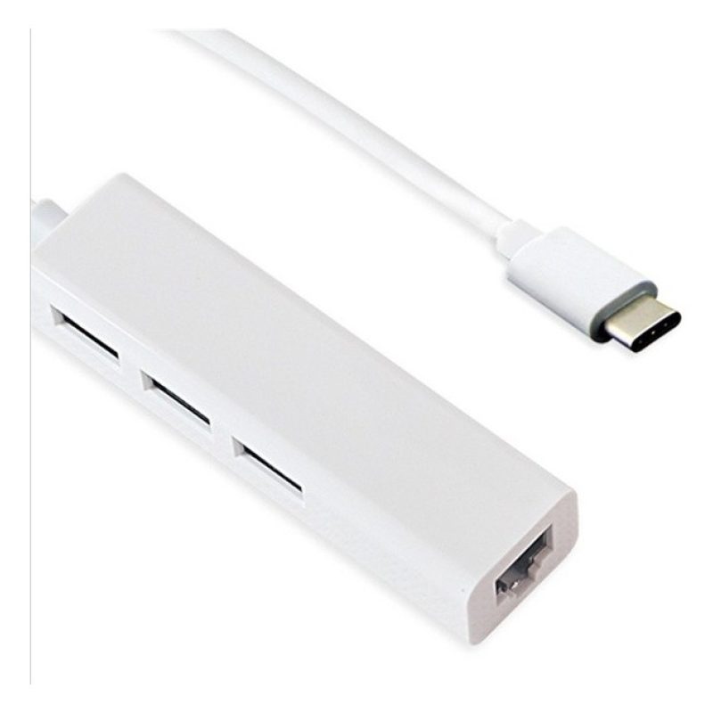 DOBO USB 3.1 tipo C a RJ45 3-Port Hub USB 3.1 LAN Adattatore di ret...