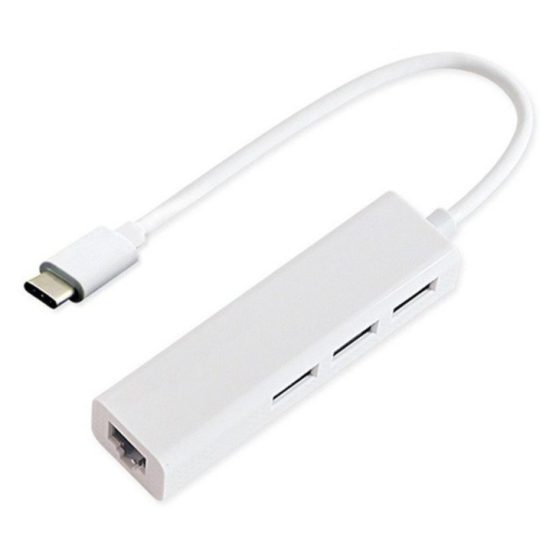 DOBO USB 3.1 tipo C a RJ45 3-Port Hub USB 3.1 LAN Adattatore di ret...