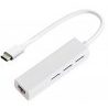 DOBO USB 3.1 tipo C a RJ45 3-Port Hub USB 3.1 LAN Adattatore di ret...