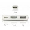 DOBO Adattatore da Type-C a HDMI Multi porta USB 3.1 porta audio vi...