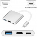 Adattatore da Type-C a HDMI Multi porta USB 3.1 porta audio video risoluzione 4K