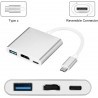 DOBO Adattatore da Type-C a HDMI Multi porta USB 3.1 porta audio vi...