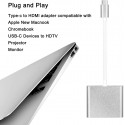 Adattatore da Type-C a HDMI Multi porta USB 3.1 porta audio video risoluzione 4K