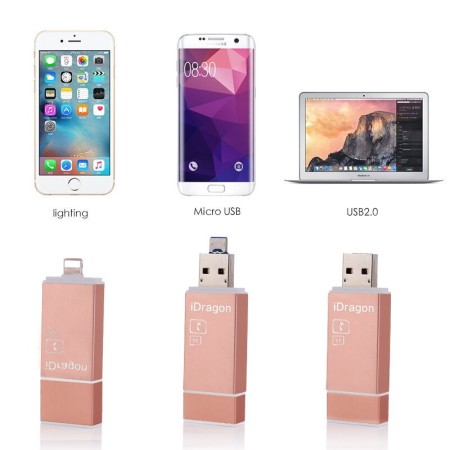 Lettore micro SD schede di memoria attacco Lightning e micro USB Supporto FAT32
