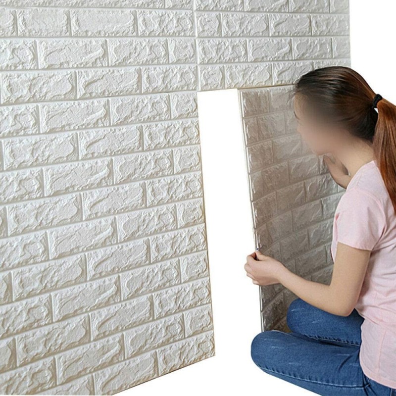 DOBO 2x pannelli da parete 3D effetto pietra carta da parati 70x77 ...