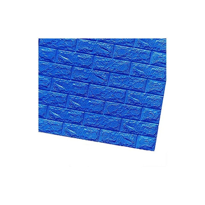 2x pannelli da parete 3D effetto pietra carta da parati 70x77 cm schiuma PE blu