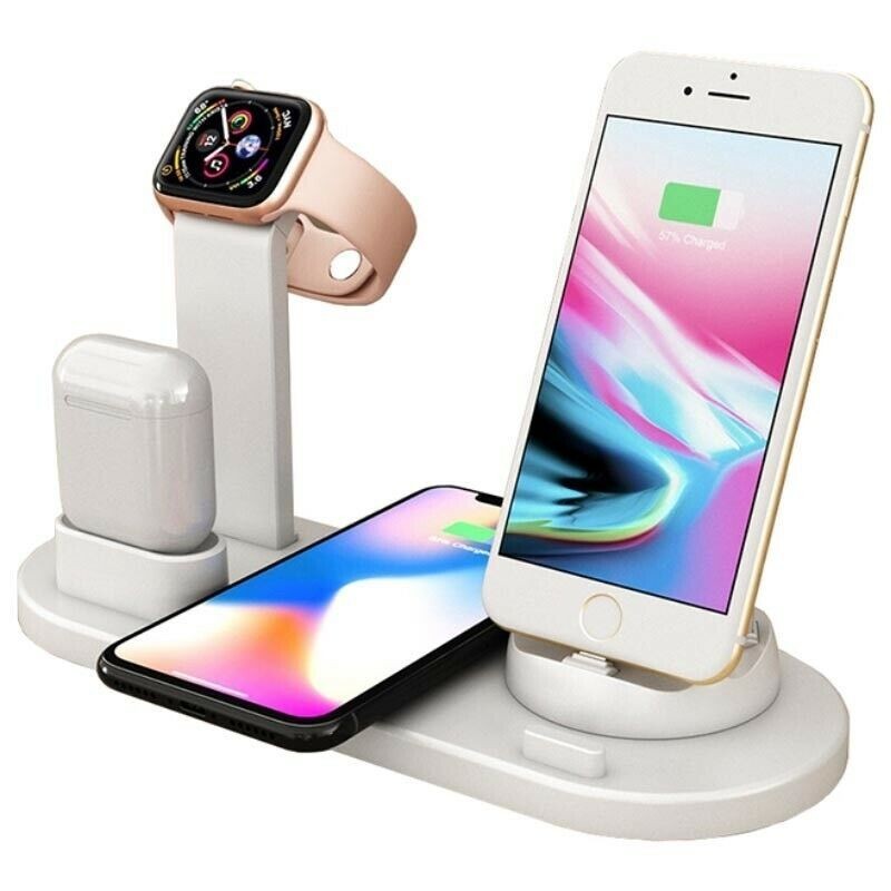 3 in 1 base ricarica docking station wireless per Apple iPhone cuffie watch top