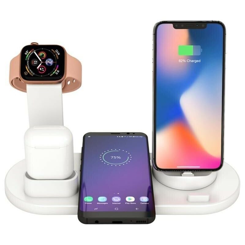 Andowl 3 in 1 base ricarica docking station wireless per Apple iPho...