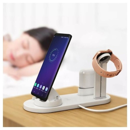 3 in 1 base ricarica docking station wireless per Apple iPhone cuffie watch top