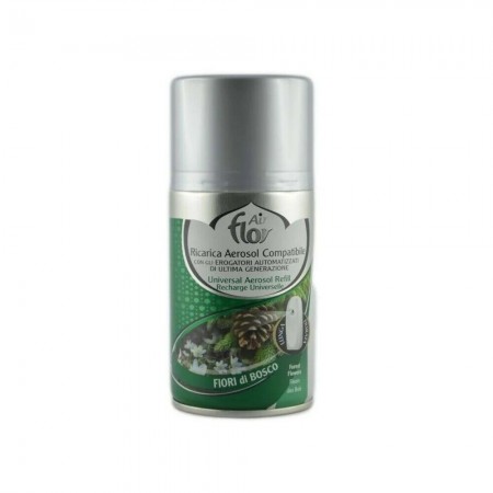 Deodorante ambiente 250ml con erogatore automatico aroma fiori di bosco ricarica