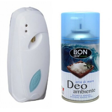 Deodorante ambiente 250ml con erogatore automatico aroma aria di mare ricarica