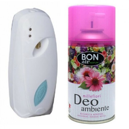 Deodorante ambiente 250ml con erogatore automatico aroma millefiori ricarica