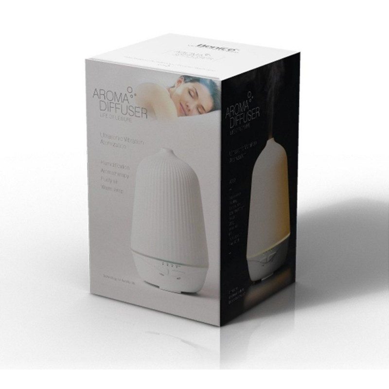 Diffusore di aromi umidificatore aromaterapia purifica aria e colorata lampada di design 100ml - Diffusore lampada relax design