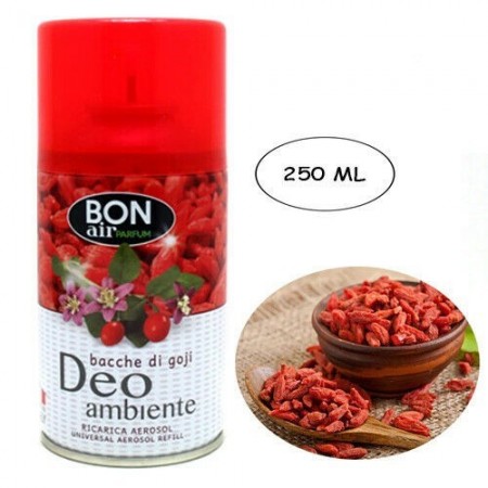 Deodorante ambiente 250ml con erogatore automatico aroma bacche di goji ricarica