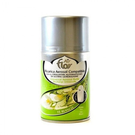 Deodorante ambiente 250ml con erogatore automatico aroma te bianco ricarica