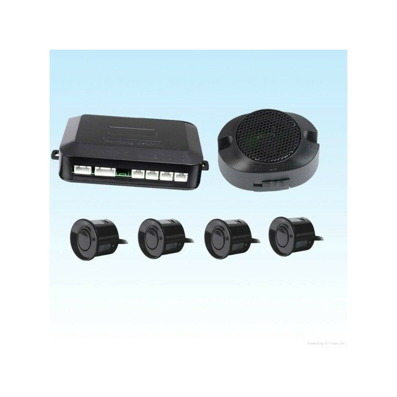 Kit 4 sensori parcheggio neri cicalino senza display auto furgone retromarcia