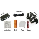 Kit 4 sensori parcheggio bianco cicalino senza display auto furgone retromarcia