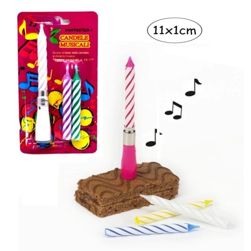 - Senza marca/Generico - 2x Candeline per compleanno base musicale ...