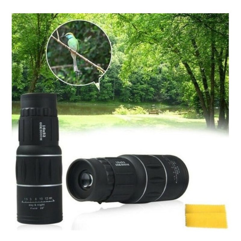 Monocolo telescopico 16 x 52 con zoom cannocchiale modulare caccia ...