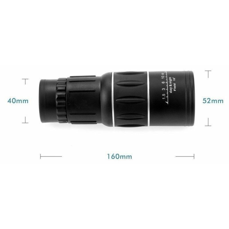 Monocolo telescopico 16 x 52 con zoom cannocchiale modulare caccia ...