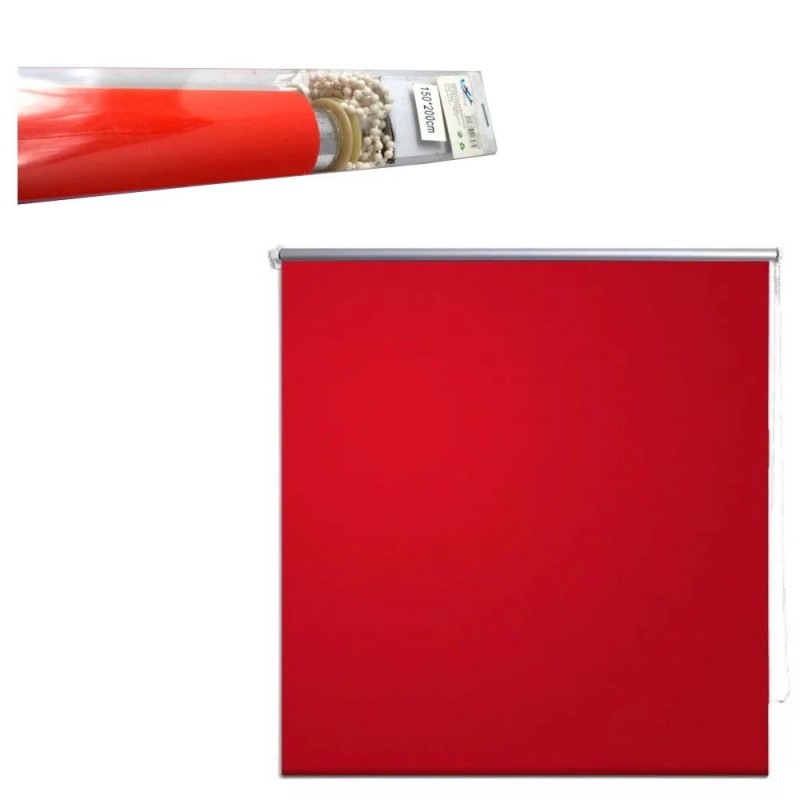 Tenda in tessuto tinta unita con asta a rullo 150x200 Cm oscurante chic moderno