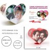 CORNICE PORTAFOTO A CUORE CON ROTAZIONE 360° MUSICALE 4 FOTO FOTOGR...