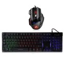 Gaming tastiera e mouse slim da gioco layout italiano Led RGB USB cavo colori