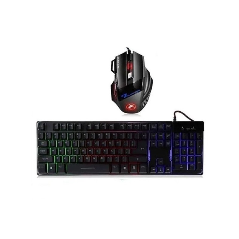 Andowl Gaming tastiera e mouse slim da gioco layout italiano Led RG...