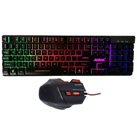 Gaming tastiera e mouse slim da gioco layout italiano Led RGB USB cavo colori