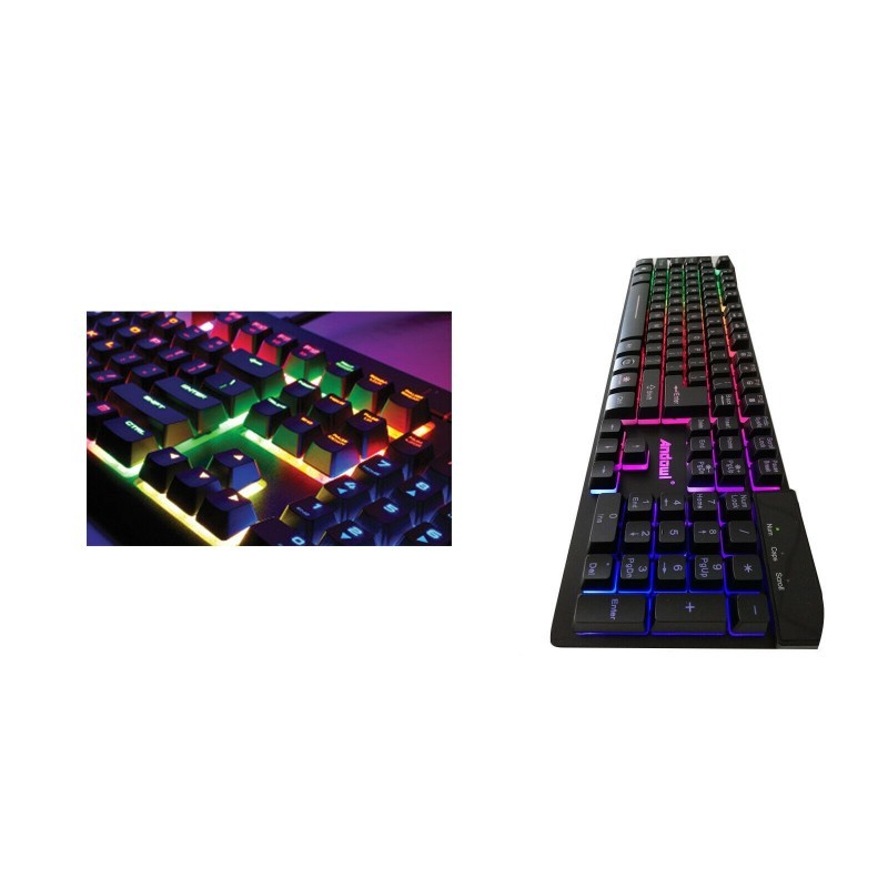 Andowl Gaming tastiera e mouse slim da gioco layout italiano Led RG...