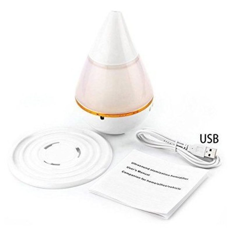 Diffusore di aromi a goccia umidificatore ad ultrasuoni aromaterapia purifica aria e colorata lampada di design 250ml