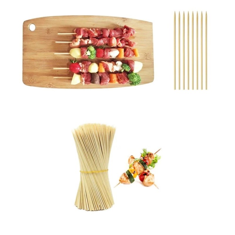 300 PZ SPIEDINI BAMBOO 30CM ANTIPASTI CARNE BBQ SPIEDINI DECORAZIONI
