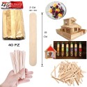 120 BASTONCINI IN LEGNO 15 CM MINI NATURAL CANTINI DECORAZIONI HOBBISTICA HOBBY