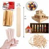 Generico 150 BASTONCINI IN LEGNO 12 CM MINI NATURAL CANTINI DECORAZ...