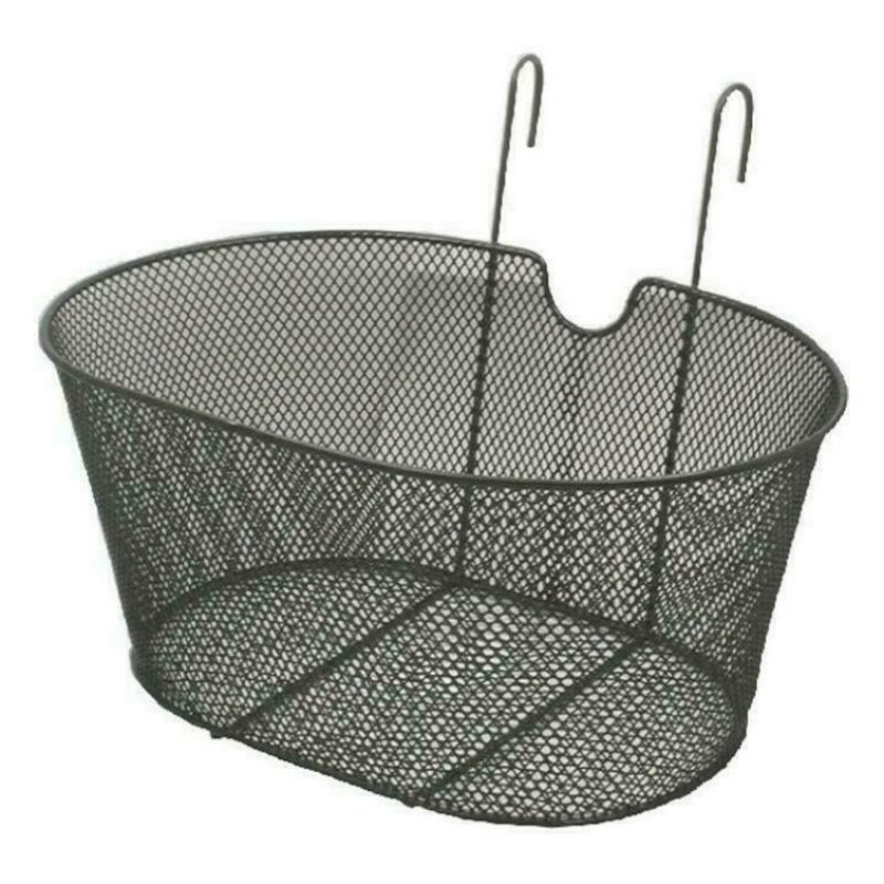DOBO CESTINO ANTERIORE OVALE CON GANCI 38x24x21 CM BICICLETTA CESTO...